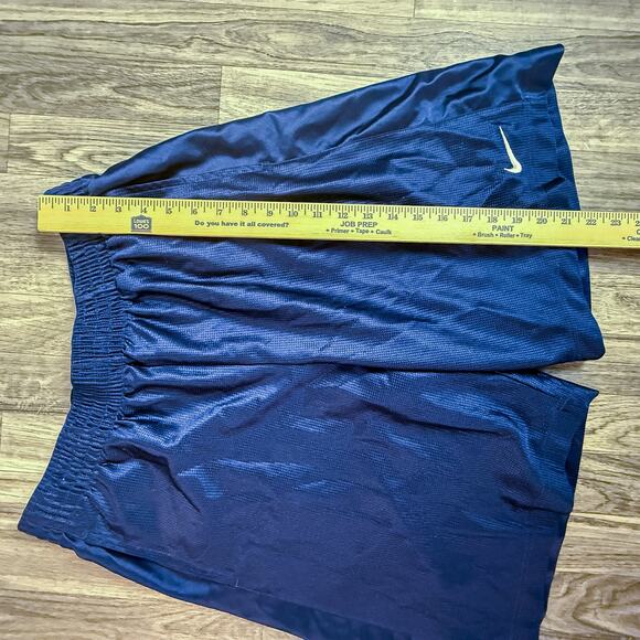 Nike Basketball Navy Blue Mesh Athletic Shorts Men’s Size L Swoosh Logo - Picture 6 of 6